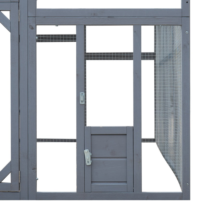 Outdoor Chicken Coop Enclosures 110 Large Kitten Playpen ,Upgrade Waterproof Cover-GREY