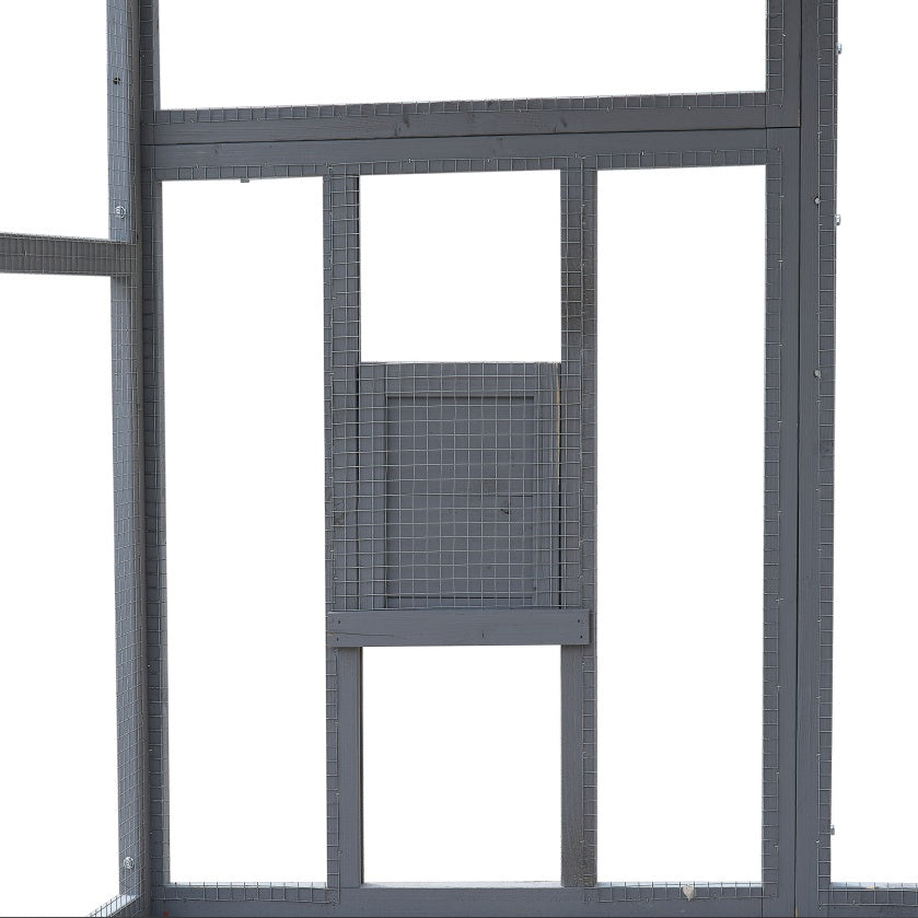 Outdoor Chicken Coop Enclosures 110 Large Kitten Playpen ,Upgrade Waterproof Cover-GREY